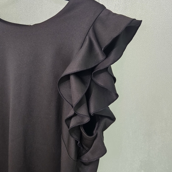 Tommy Hilfiger Ruffle Sleeve Black Shift Dress size 16W - Picture 4 of 8